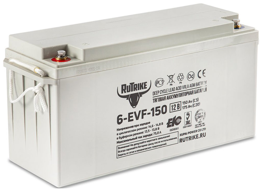 Изображение товара Тяговый аккумулятор Rutrike 6-EVF-150 (12V150A/H C3)
