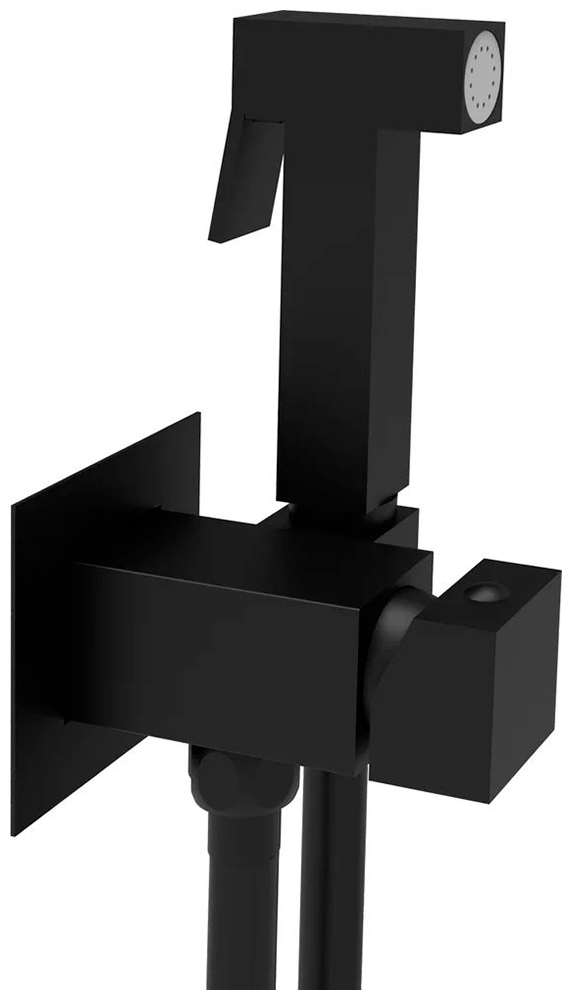 Изображение товара Гигиенический душ Paffoni Tweet Square ZDUP112NO черный латунь 1/2