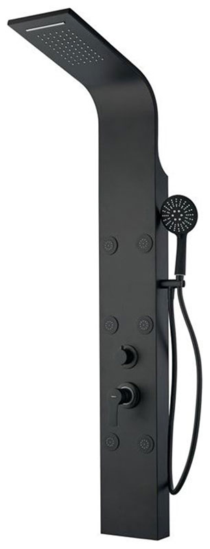 Изображение товара Душевая панель Aquanet Galaxy Black AP40-04 черная модерн терапия гидромассаж