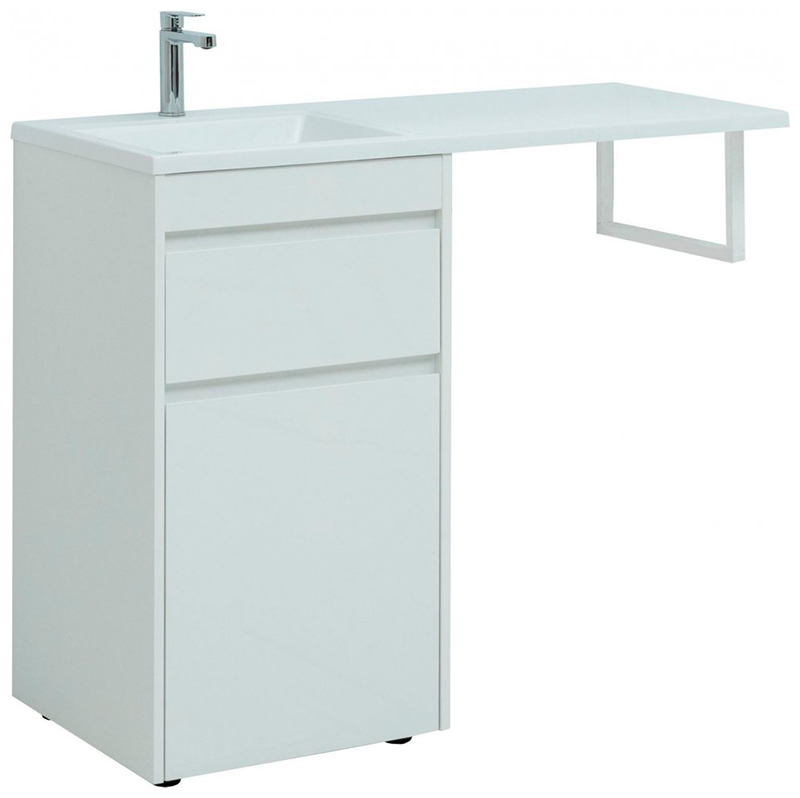 

Тумба под раковину Aquanet Токио 58 (напольная, 1 ящик) белый (00239290)