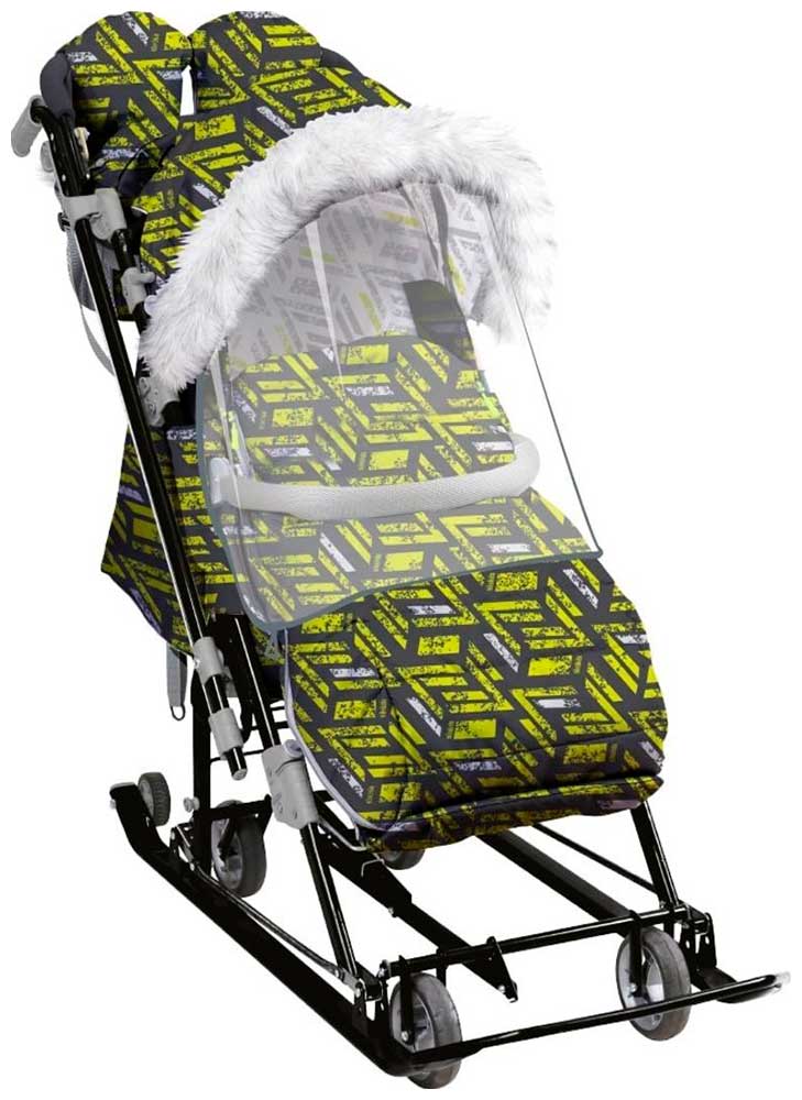 Изображение товара Коляска-санки комбинированная Ника спортивный лимонный 1+ зимняя Россия