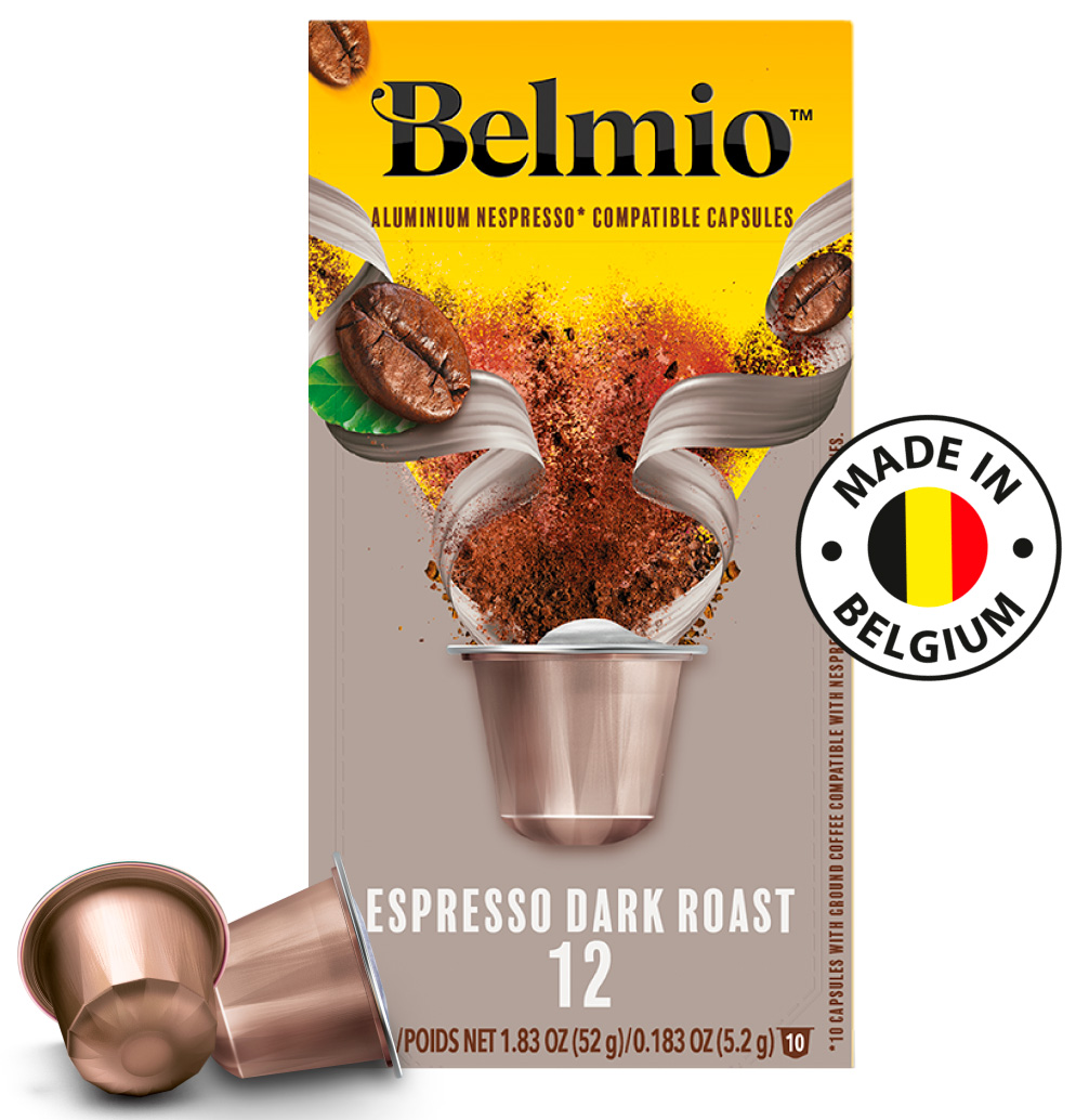 Кофе молотый в алюмиевых капсулах Belmio Espresso Extra Dark Roast (intensity 12) кофе молотый в алюмиевых капсулах belmio lungo delicato intensity 5