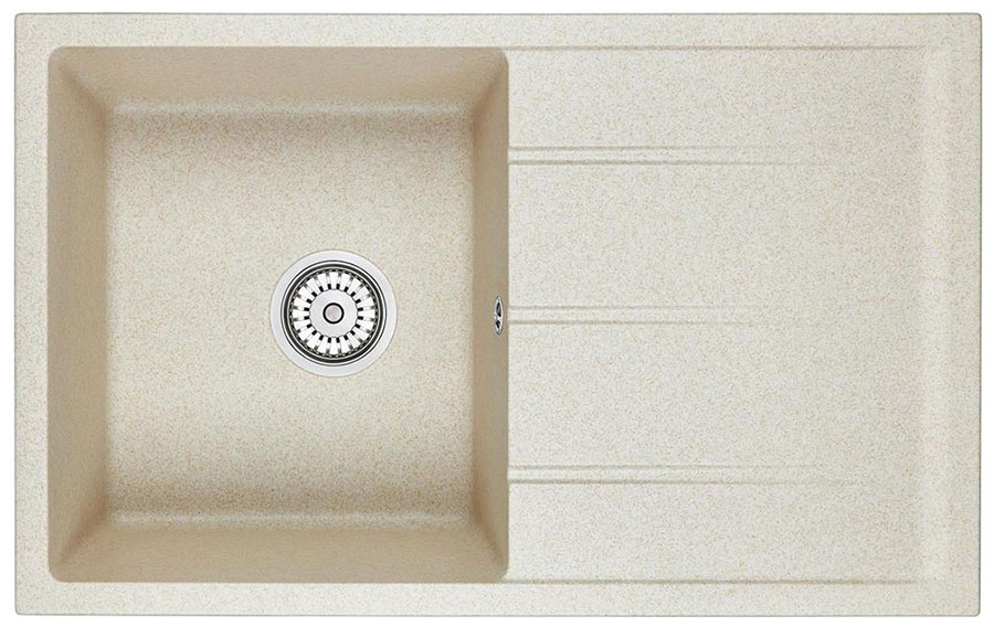 Изображение товара Кухонная мойка Emar EMQ-1800.Q Берилл из кварцевой крошки с крылом 800x500 мм