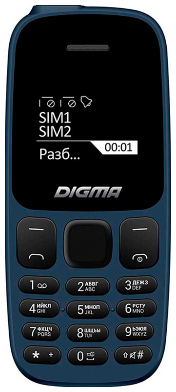 Мобильный телефон Digma Linx A106 32Mb синий мобильный телефон digma a106 linx 32mb серый моноблок 1sim 1 44 98x68 gsm900 1800