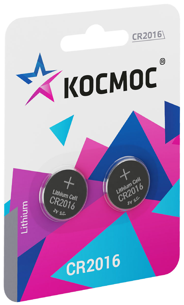 Изображение товара Батарейки Космос CR2016 2 шт.