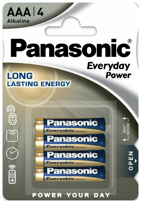 Батарейки Panasonic LR03 Everyday Power BL4 4шт батарейки panasonic alkaline power lr03reb 2br bl 2