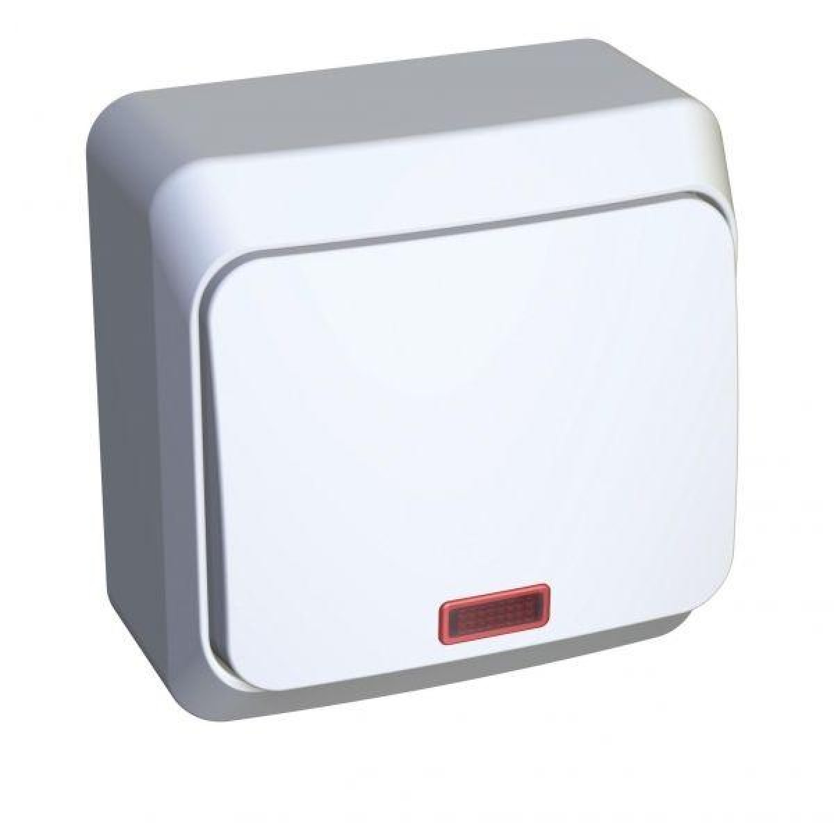 Изображение товара Выключатель одноклавишный Systeme Electric IP20 с подсветкой белый