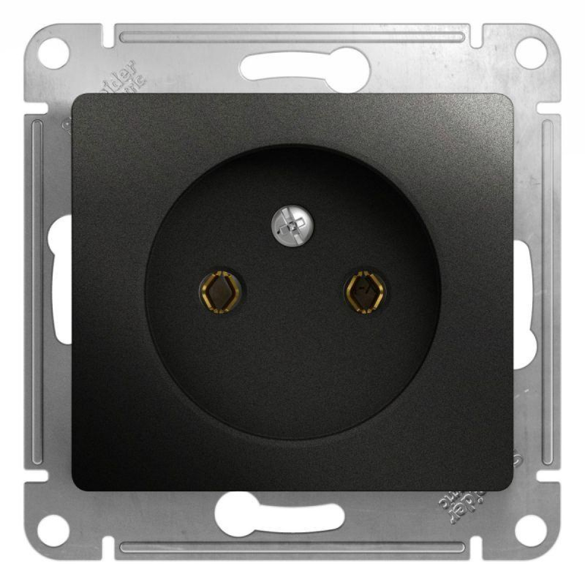 Изображение товара Розетка Systeme Electric Glossa 16A IP20 без заземления антрацит