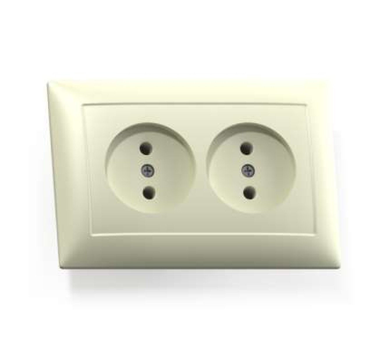 Изображение товара Розетка Кунцево-Электро РС16-371 2-м СП IP20 кость встроенная для дома