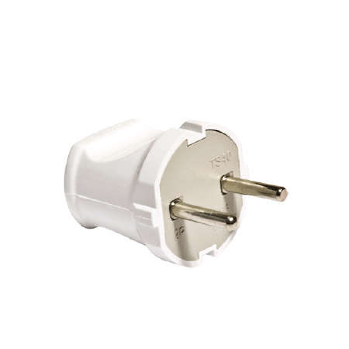 Изображение товара Электрическая вилка универсальная 6А 250В без заземления еврослот