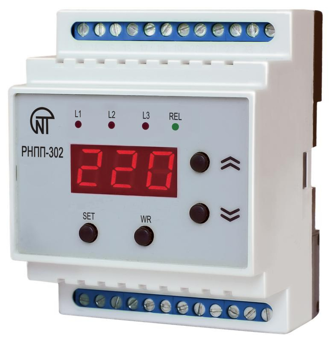 Изображение товара Низковольтное и промышленное электрооборудование Новатек-Электро Реле напряжения РНПП-302 3ф