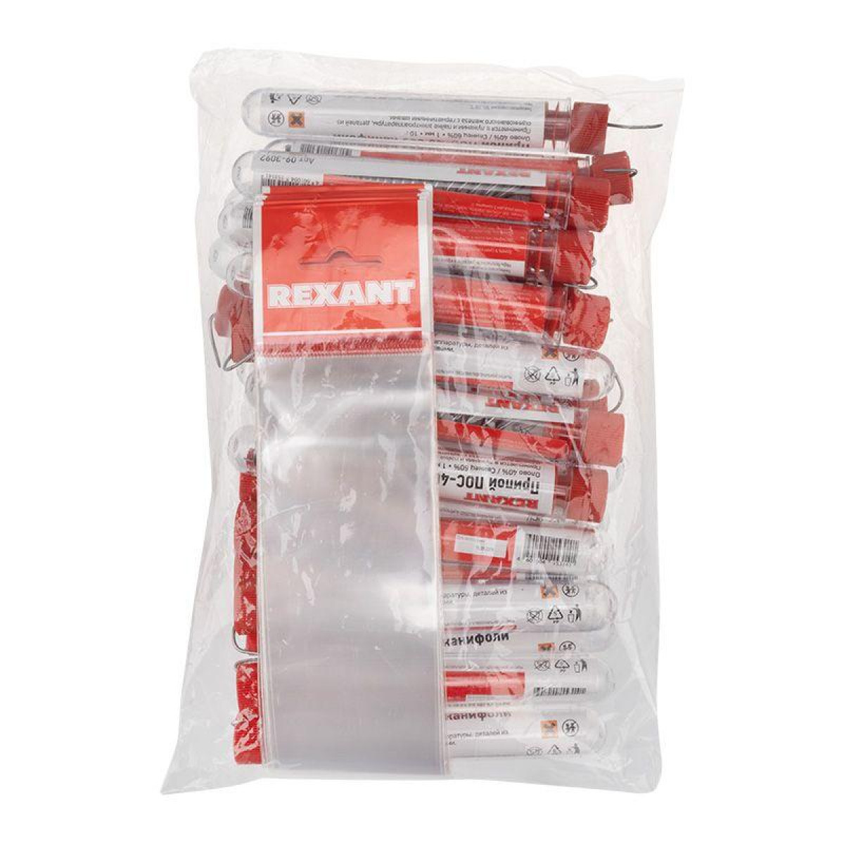 Изображение товара Припой без канифоли Rexant ПОС-40 10г d1.0мм (Sn40 Pb60) колба