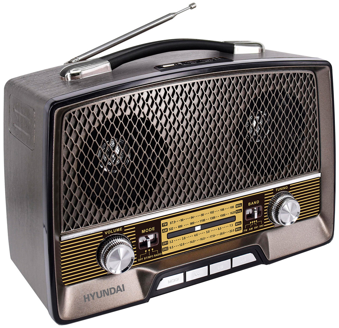 

Радиоприемник настольный Hyundai H-PSR156 коричневый