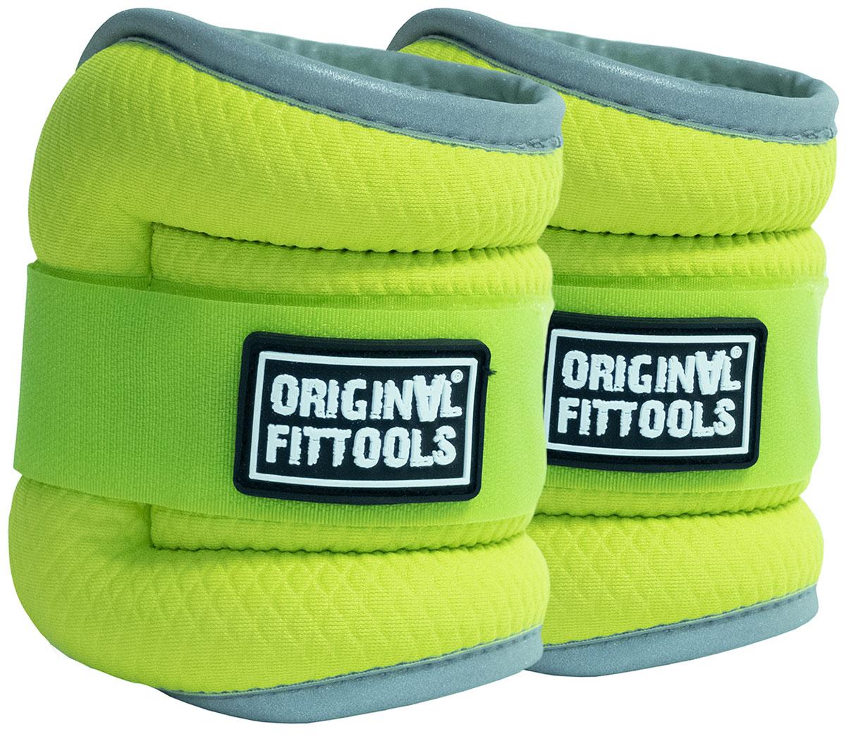 Комплект утяжелителей Original FitTools весом 1 кг пара, ярко-зеленые, FT-AW01-AG