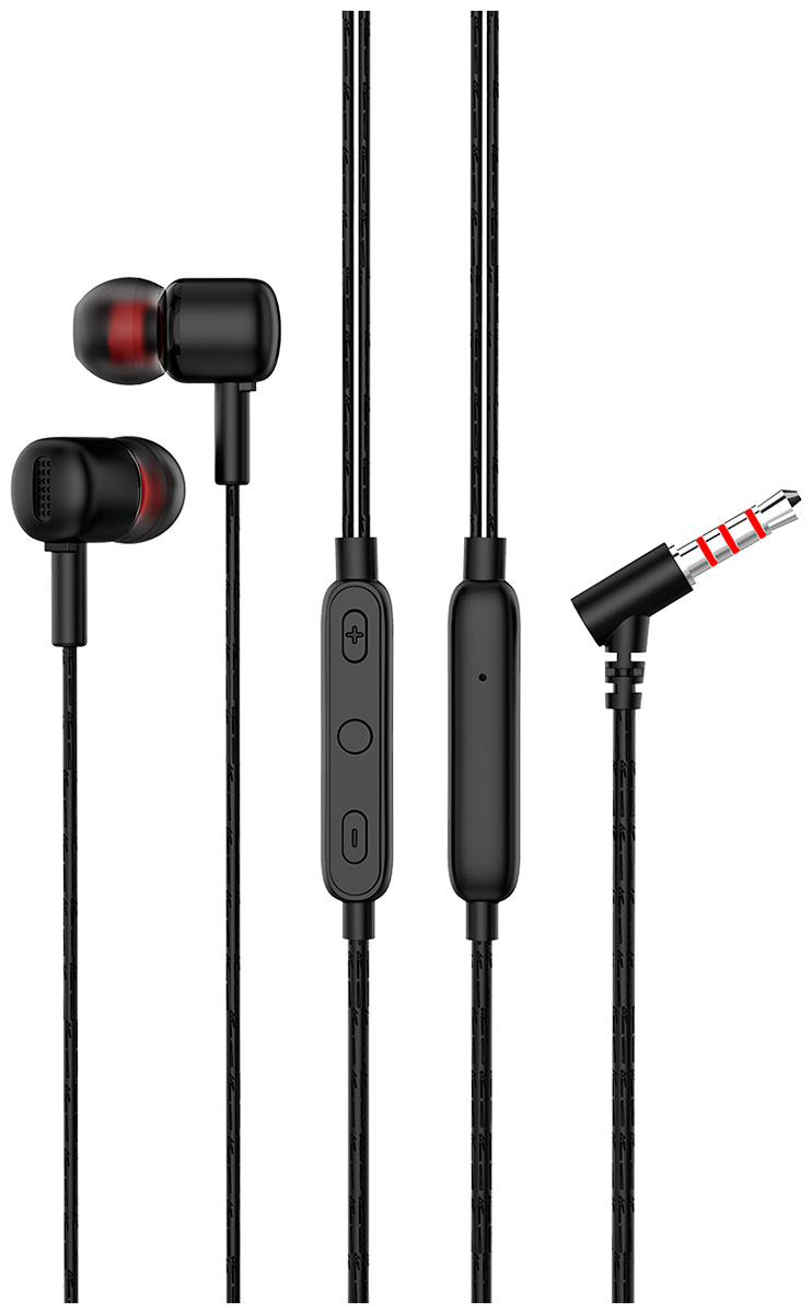Изображение товара Проводные вставные наушники Pero EP16 с микрофоном, 3.5 мм, закрытое акустическое оформление
