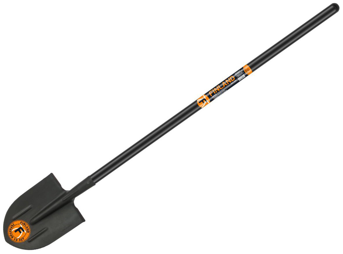 Лопата Finland 1520-Ч лопата штыковая остроконечная из рельсовой стали s506 00000114 бтз