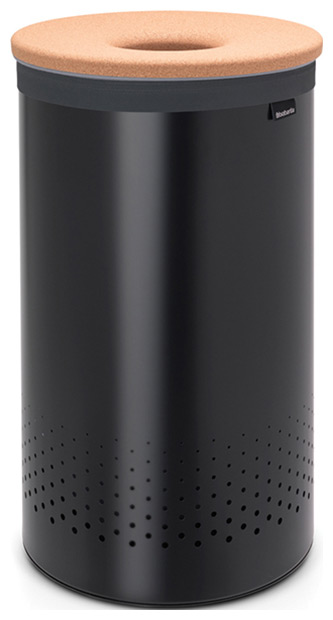 Изображение товара Бак для белья Brabantia 120022 60л черный матовый с крышкой и мешком