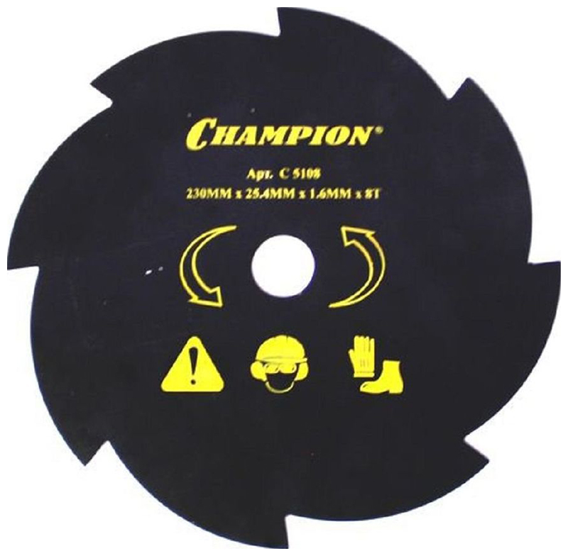 Изображение товара Нож для жесткой травы Champion C5108, универсальный для мотокос Изображение товара Нож для жесткой травы Champion C5108, универсальный для мотокос