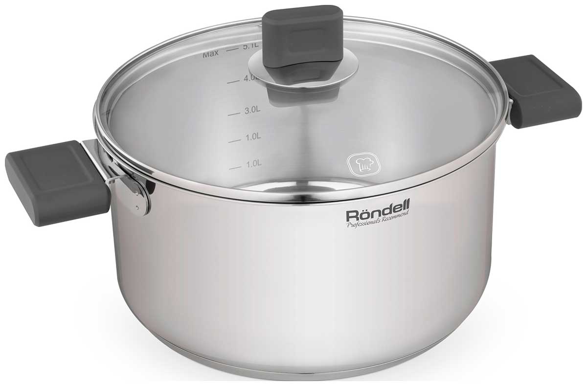 Кастрюля Rondell 24 см, 5.1 л, Quadro (1597-RD-01) Кастрюля Rondell 24 см, 5.1 л, Quadro (1597-RD-01)