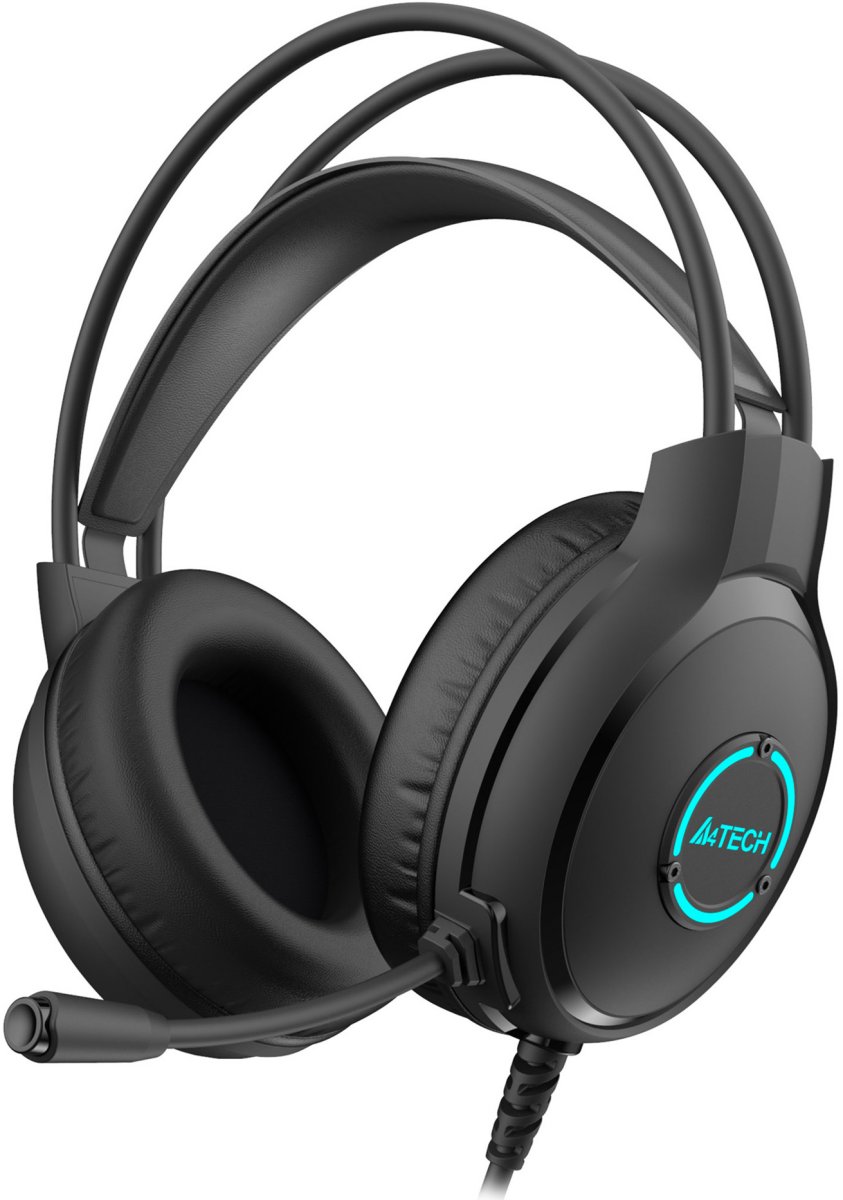 Изображение товара Наушники мониторные с микрофоном A4Tech FH300U USB черные 2м