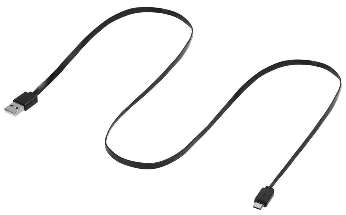 Изображение товара Кабель Sunwind USB micro USB 1м черный плоский - надежный аксессуар для зарядки и передачи данных