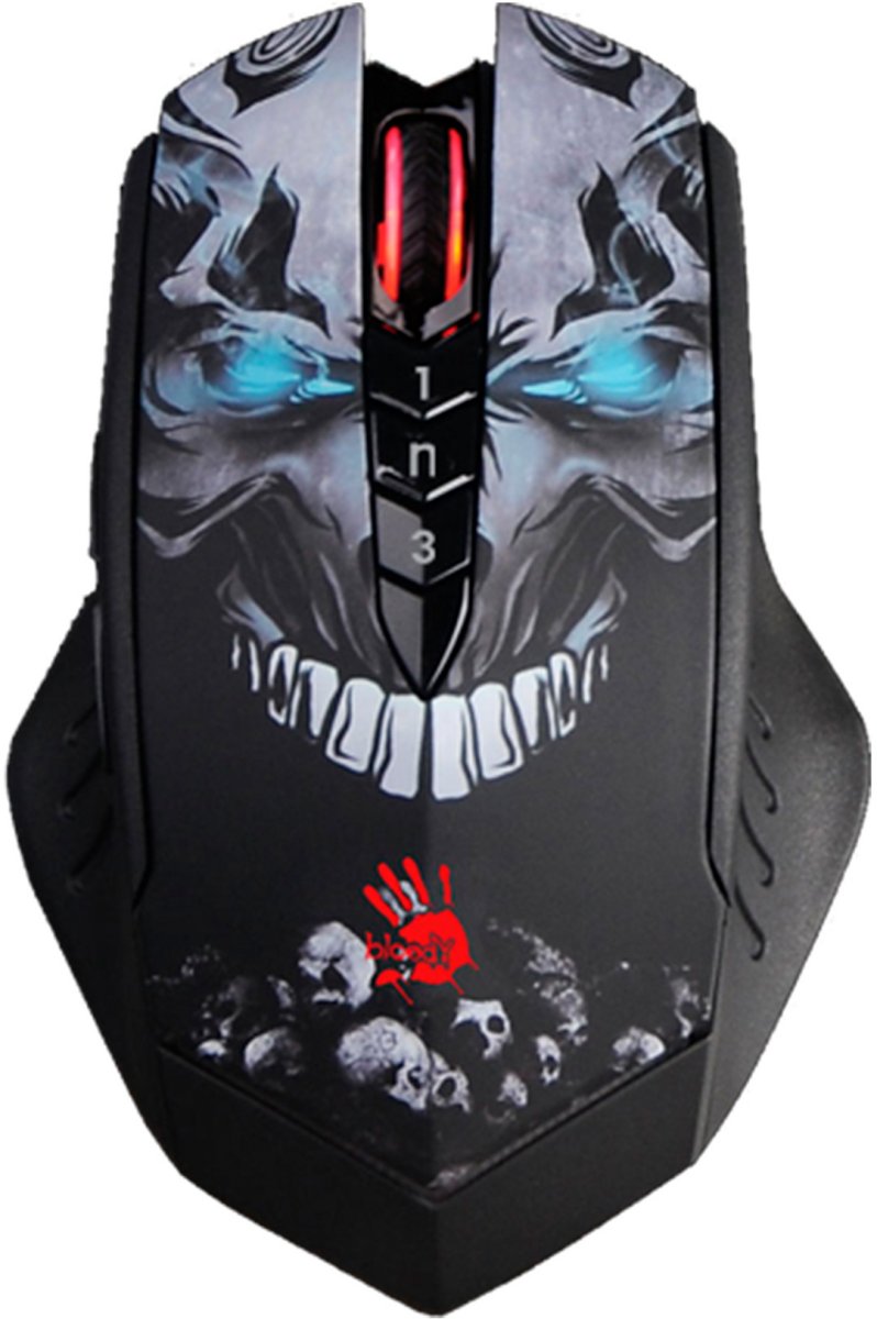 Изображение товара Беспроводная мышь A4Tech Bloody R80 Plus Skull 5000dpi для правой руки