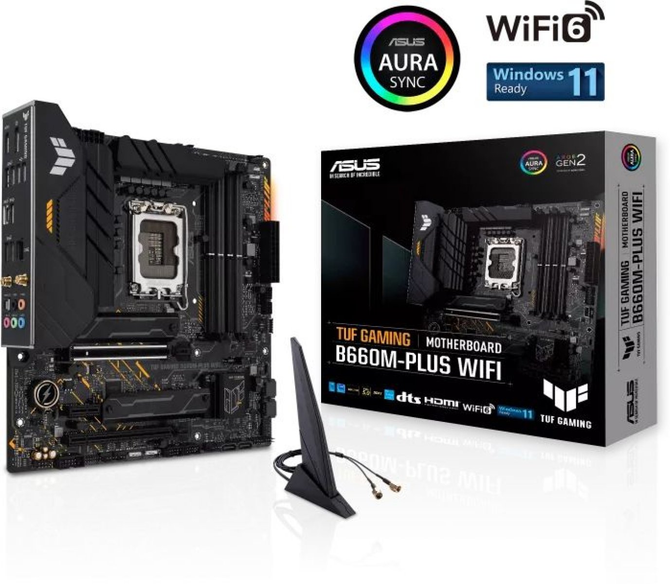Материнская плата Asus TUF GAMING B660M-PLUS WIFI (LGA1700, mATX) Материнская плата Asus TUF GAMING B660M-PLUS WIFI (LGA1700, mATX)