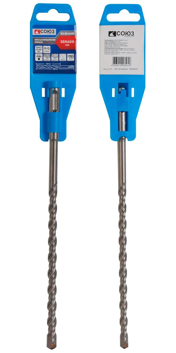 Изображение товара Бур Союз SDS+ 30mm 600mm для бетона кирпича камня Идеально подходит для перфораторов
