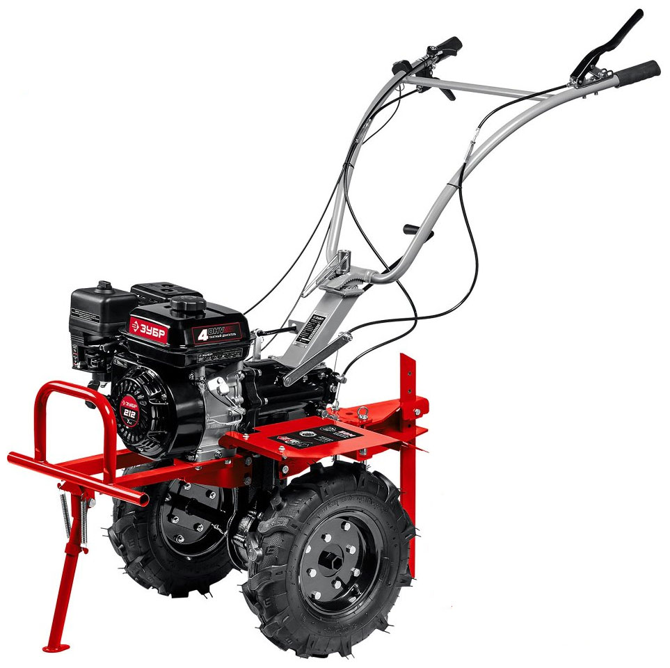 Изображение товара Бензиновый мотоблок с ВОМ Зубр МТШ-500 7 л.с. для обработки земли и сельхозработ