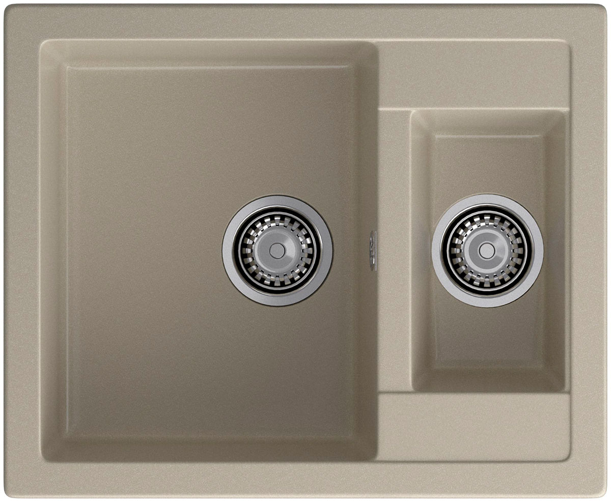 

Кухонная мойка GranFest QUADRO 610K, 1.5-чаши 610x500 мм, топаз (Q-610K топаз)