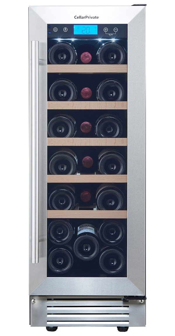 Изображение товара Встраиваемый винный шкаф Cellar Private CP020-1T однокамерный на 20 бутылок