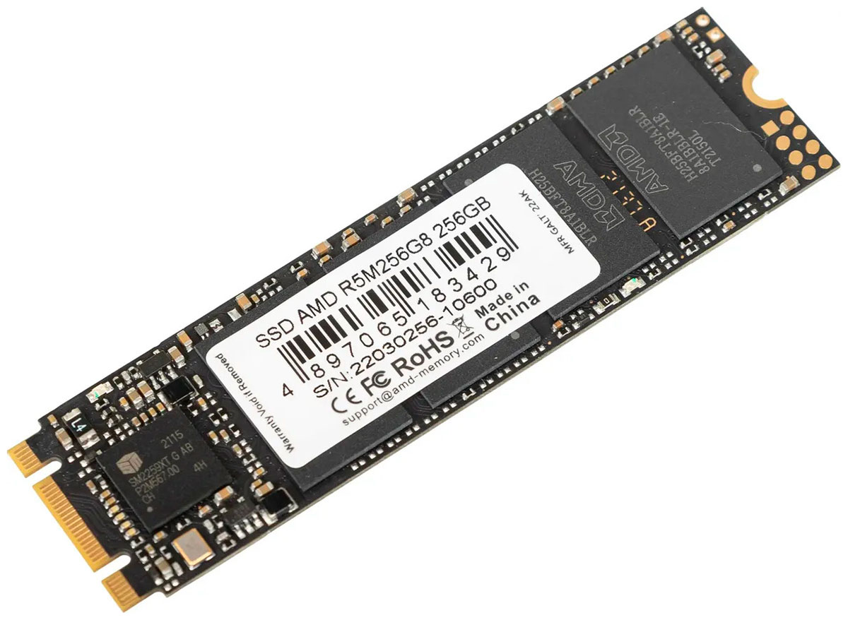 SSD накопитель AMD R5 Series M.2 256 Гб SATA III 3D TLC (R5M256G8)