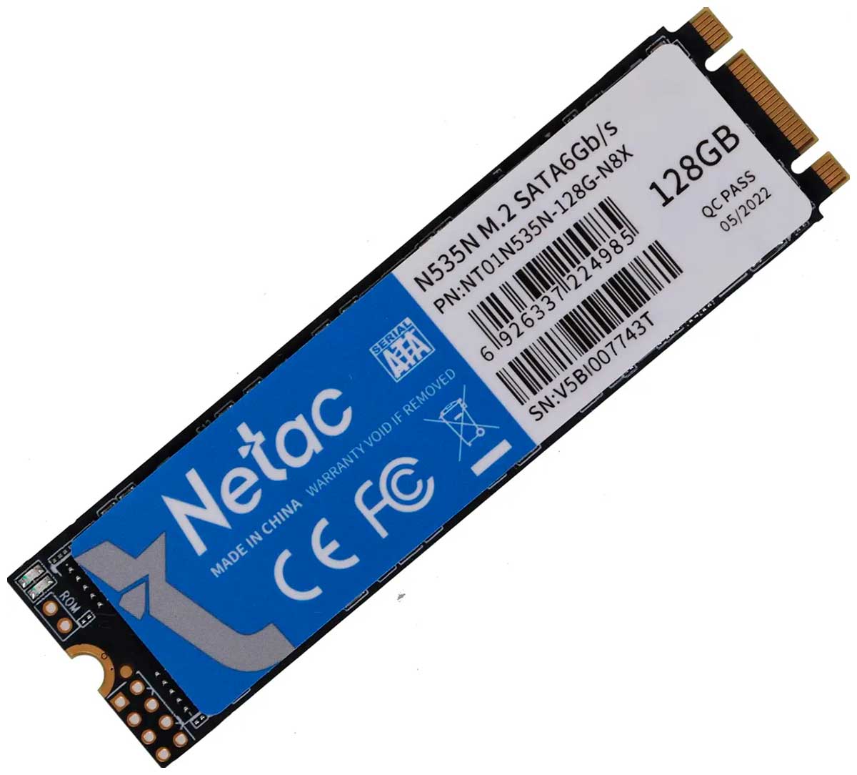 SSD накопитель Netac M.2 N535N 128 Гб SATA III 3D NAND (NT01N535N-128G-N8X) SSD накопитель Netac M.2 N535N 128 Гб SATA III 3D NAND (NT01N535N-128G-N8X)