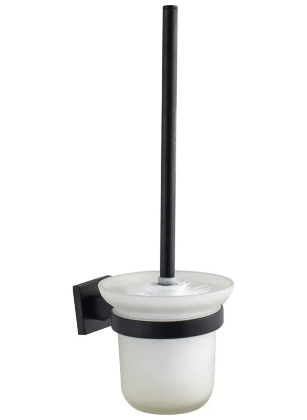 Изображение товара Эршик для унитаза D-Lin D222 черный стекло латунь настенное