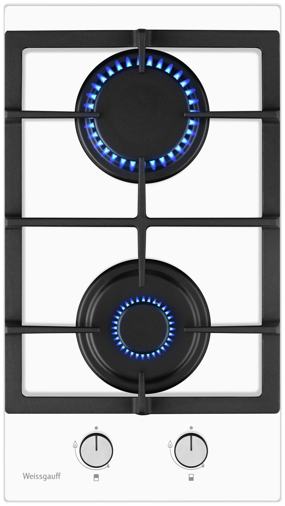 Изображение товара Газовая варочная панель Weissgauff HGG 320 WGV на белом стекле