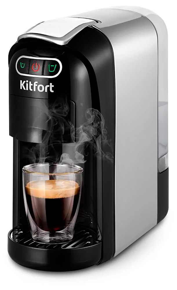 

Кофеварка 3 в 1 Kitfort КТ-7508, Черный/серебристый