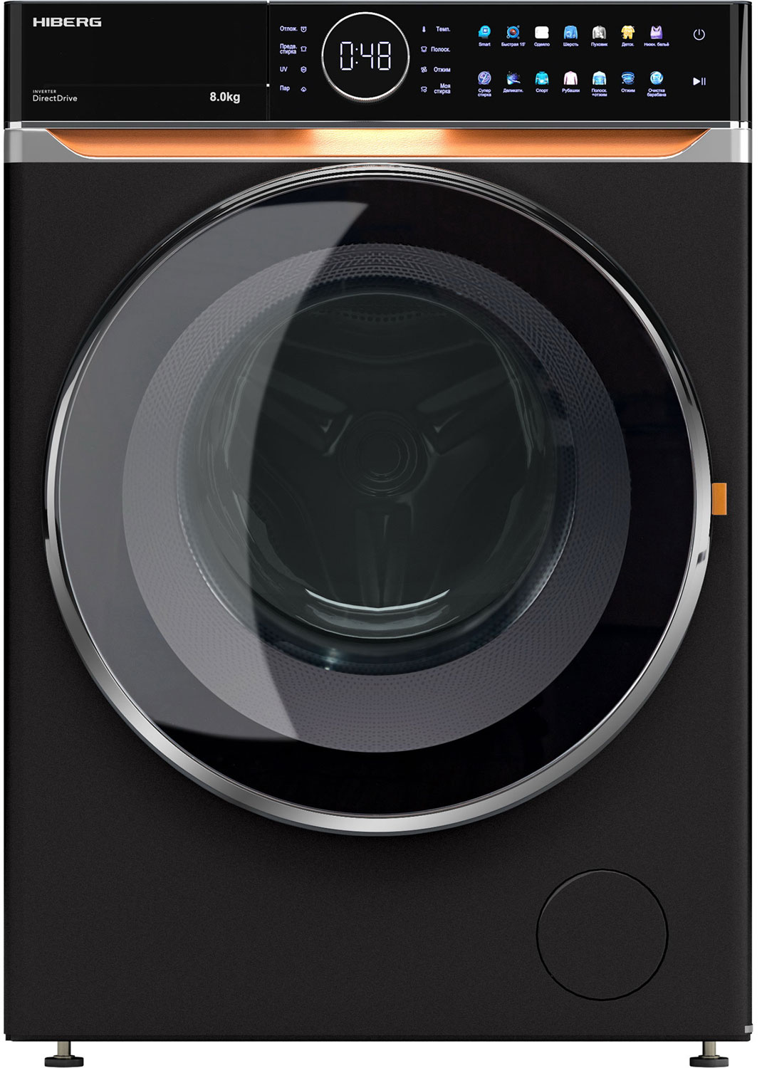 Изображение товара Стиральная машина Hiberg i-DDQ10 - 814 B с паром и UV стерилизацией