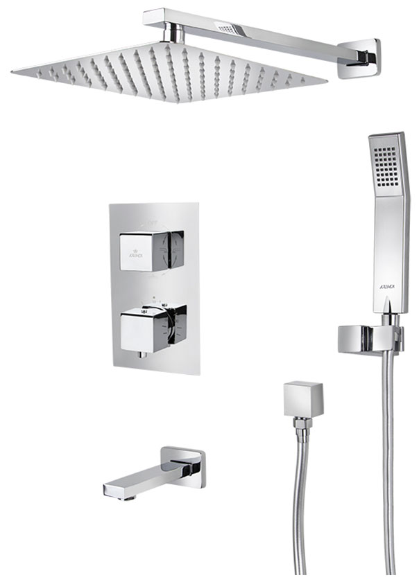 Изображение товара Смеситель для ванны с душем Kaiser Sonat термостатический хромированный