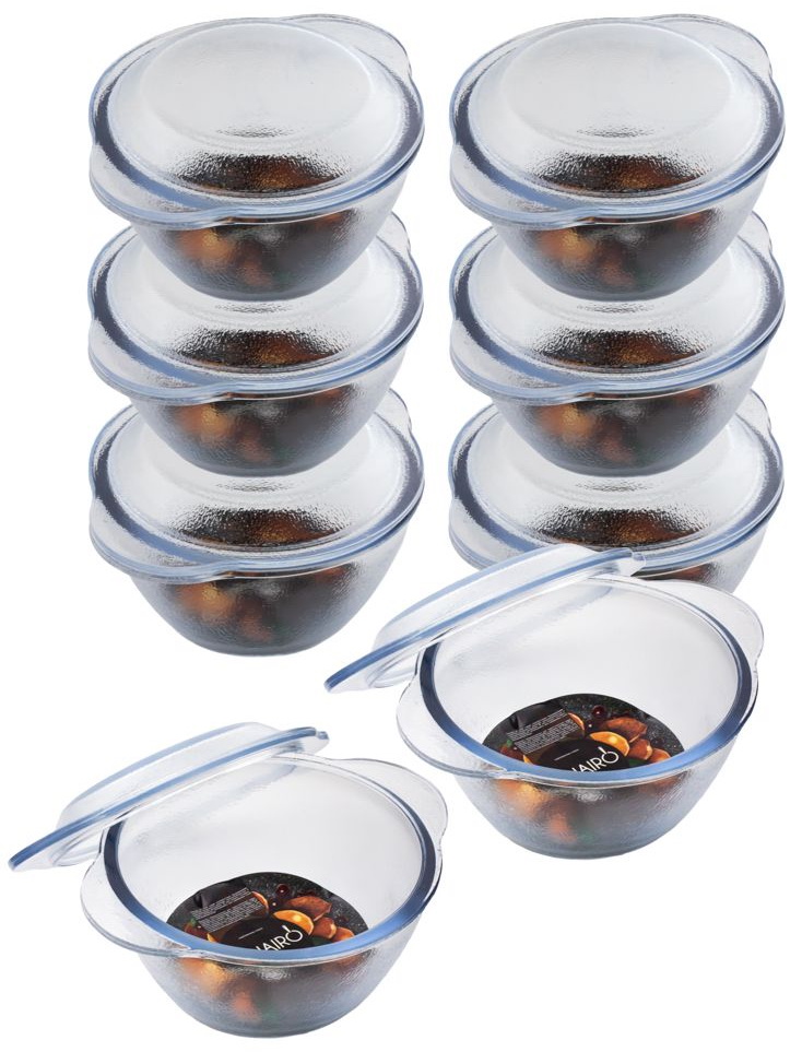 Изображение товара Набор горшков для запекания Panairo Sogretta 8 шт стекло 0,7 л