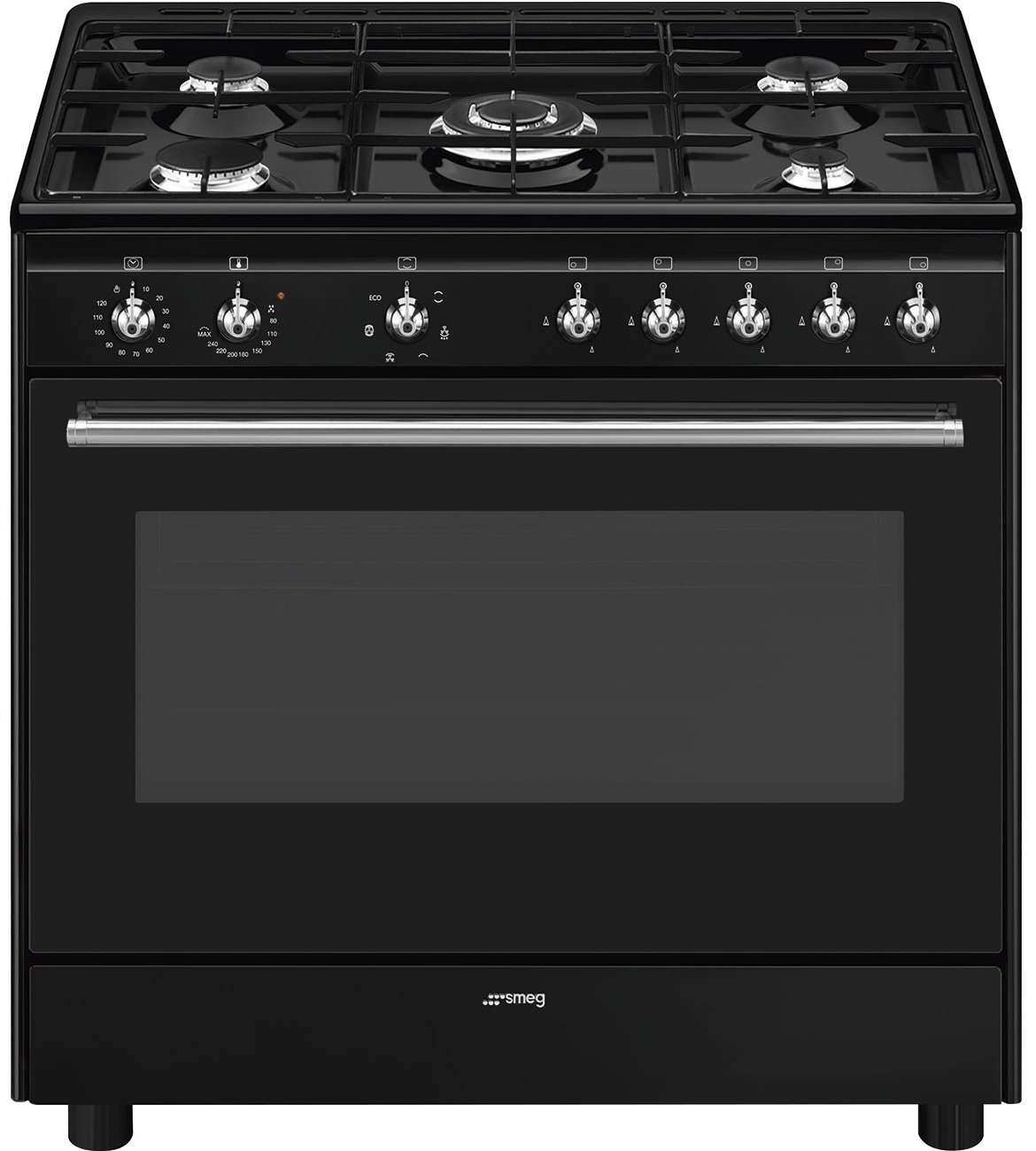 Изображение товара Варочный центр Smeg CX91GMBL с газовой плитой и электрической духовкой