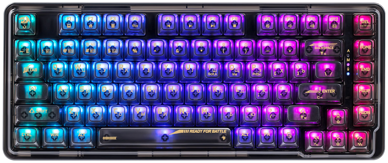 Изображение товара Беспроводная механическая клавиатура Redragon Elf Pro RU с RGB подсветкой и Bluetooth