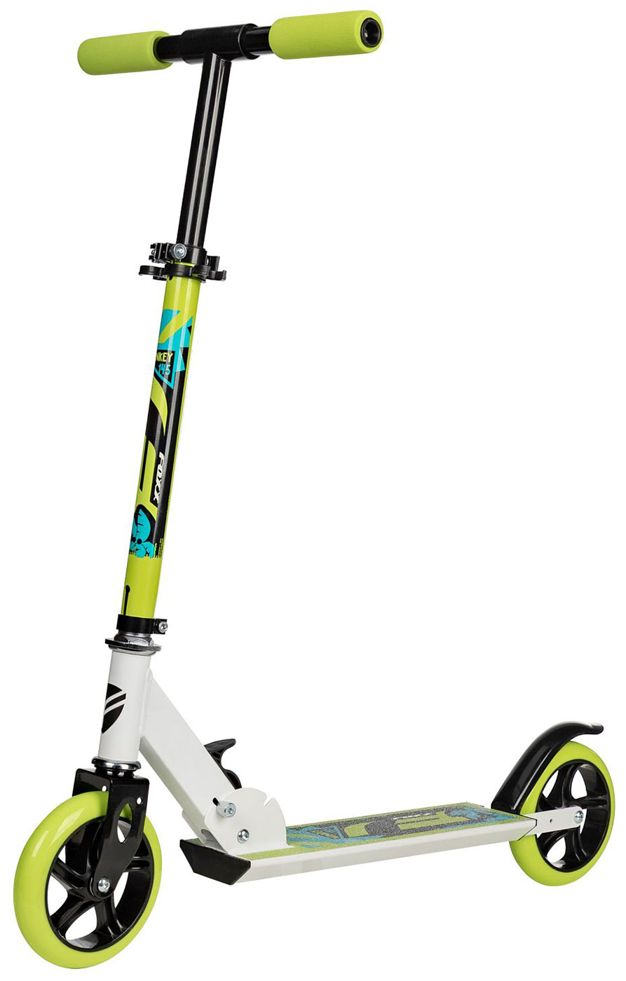 Изображение товара Самокат Foxx Monkey бело-зеленый с колесами 145 мм легкий и складной