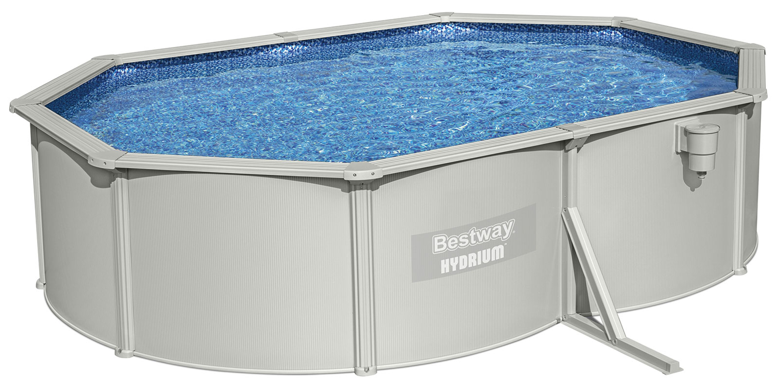 Изображение товара Стальной овальный каркасный бассейн BestWay Hydrium 500х360х120 см с фильтром Изображение товара Стальной овальный каркасный бассейн BestWay Hydrium 500х360х120 см с фильтром