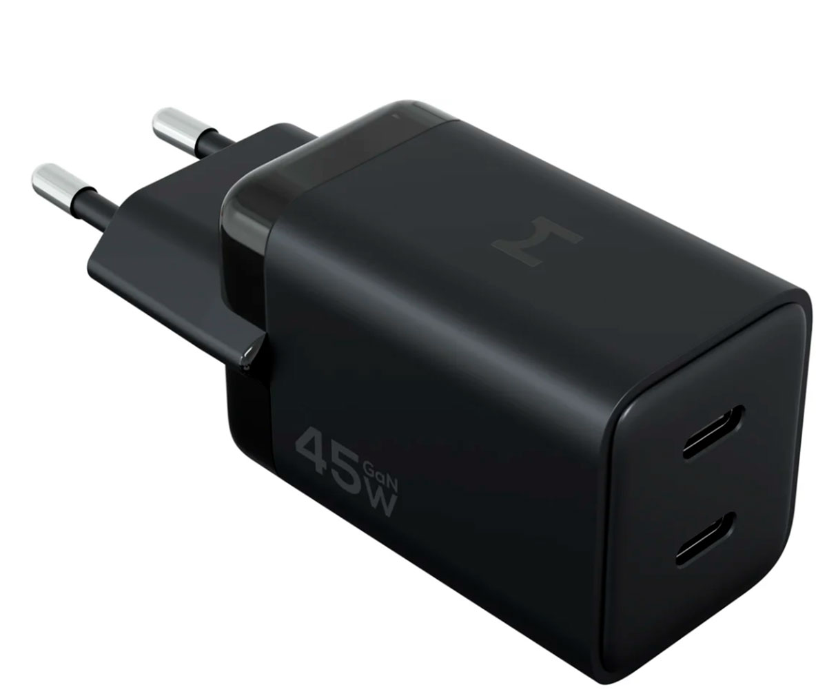 Изображение товара Компактное сетевое зарядное устройство Magssory Nano Pro 45w с двумя портами USB Type-C и технологи