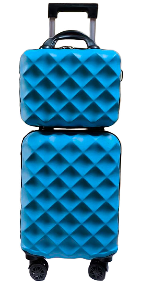 Изображение товара Дорожный набор S+XS Lats чемодан 20 дюймов + бьюти кейс, фуксия-мятный