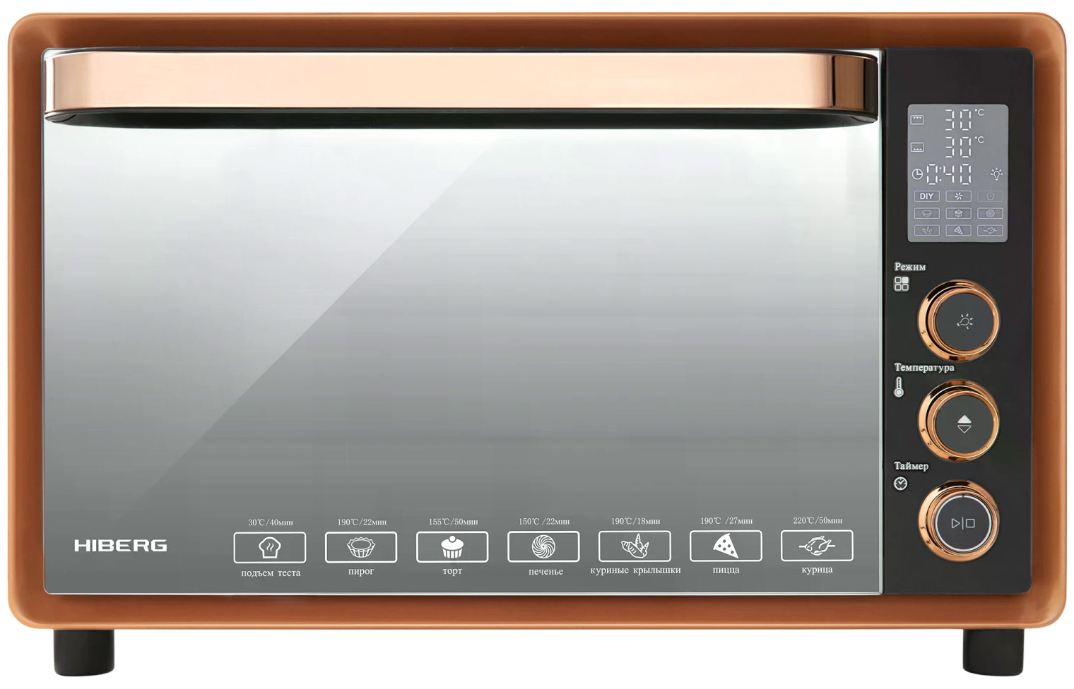 

Электропечь Hiberg PR 400 Gold moon, Черный/золотистый