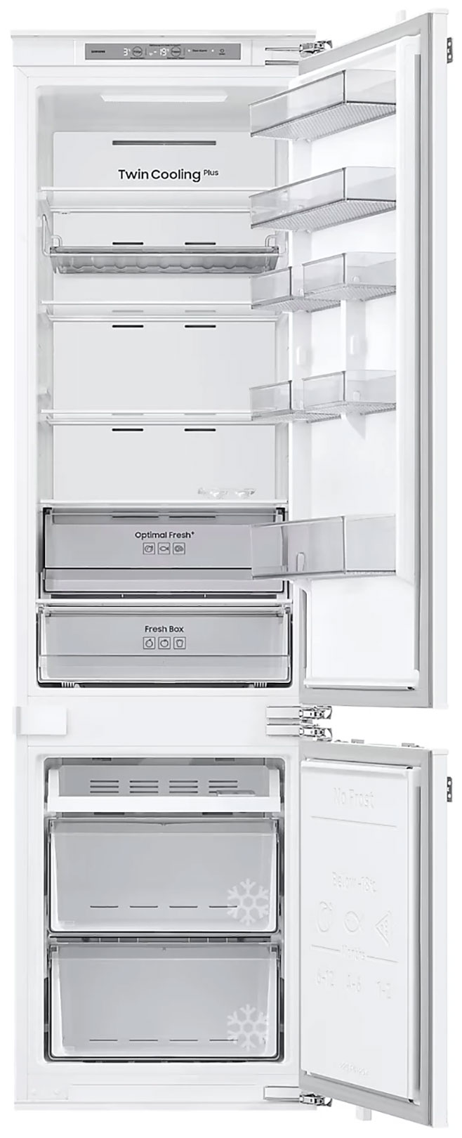 

Встраиваемый двухкамерный холодильник Samsung BRB70F30AEF0EO, Белый