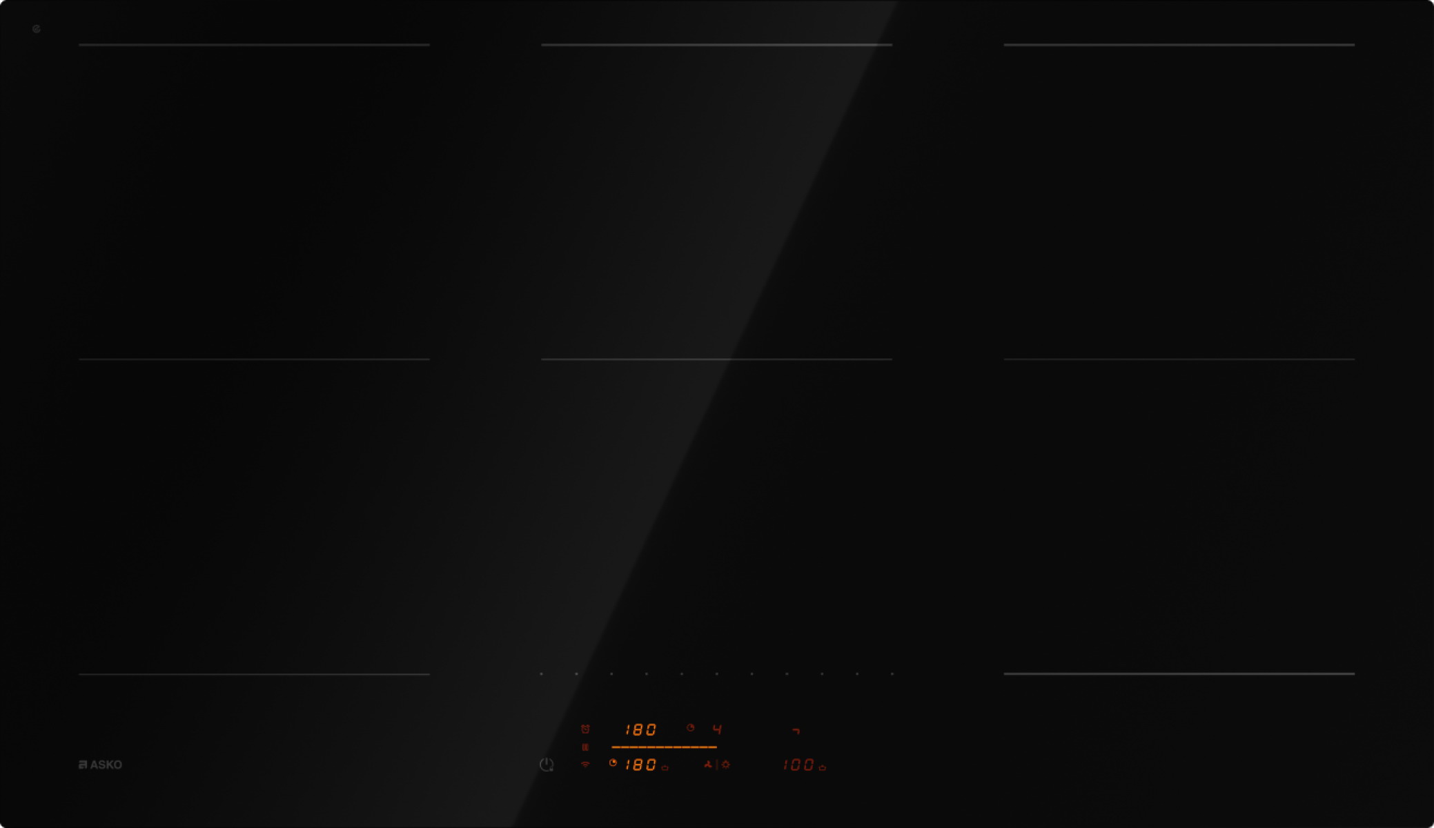 Изображение товара Электрическая индукционная варочная панель Asko HI5954FBG1 6 конфорок Wi-Fi стильная