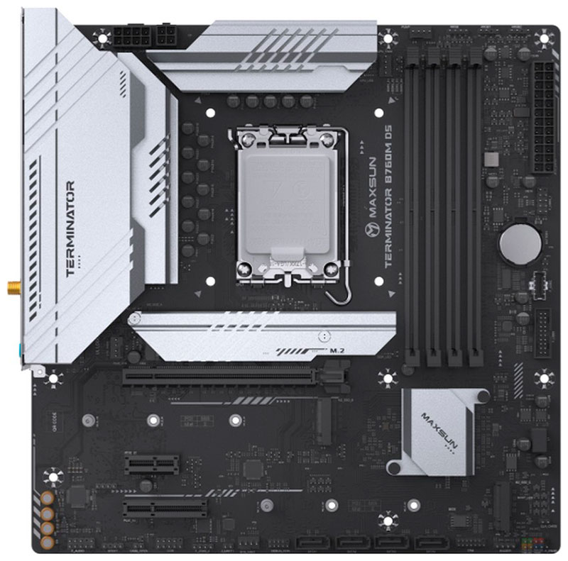 Изображение товара Материнская плата Maxsun MS-Terminator B760M D5 WiFi V2 (LGA1700, mATX) Изображение товара Материнская плата Maxsun MS-Terminator B760M D5 WiFi V2 (LGA1700, mATX)