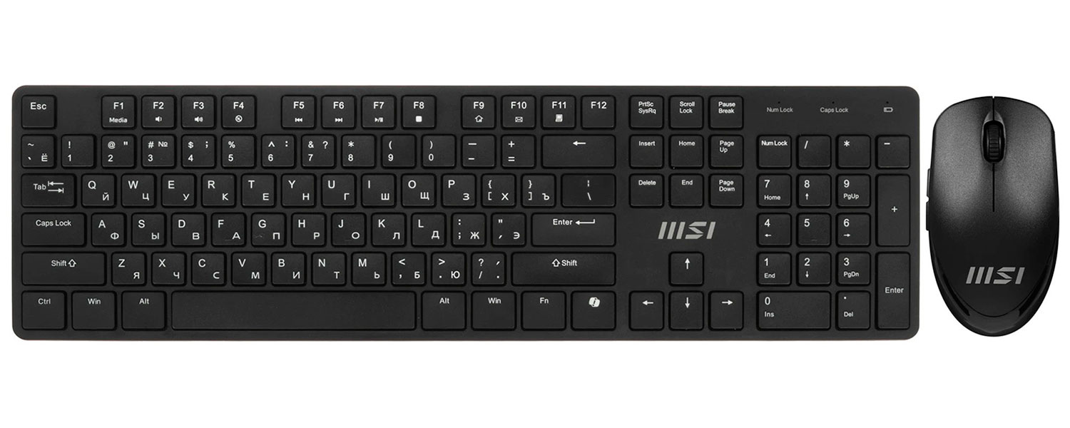 Изображение товара Беспроводной комплект MSI FORGE K200 W COMBO клавиатура и мышь для комфортной работы